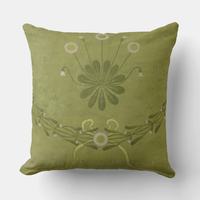 "La Margarete" Tapetenentwurf, gedruckt durch Kissen (Vorderseite)