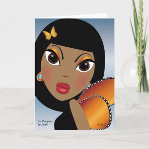 La Mariposa (Schmetterling) Gruß-Karte Karte