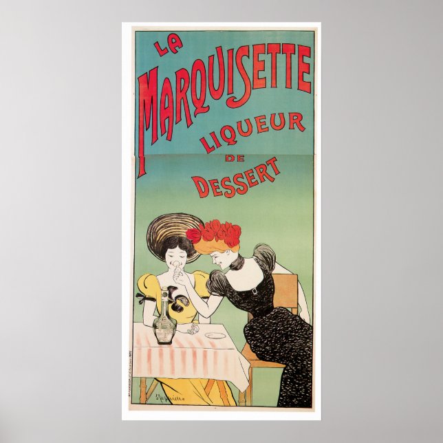 La Marquisette Likör Vintages Getränk Poster (Vorne)