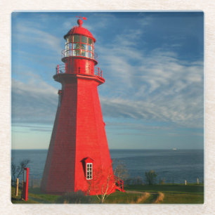 La Martre Leuchtturm   Matane auf dem Gaspe Glasuntersetzer