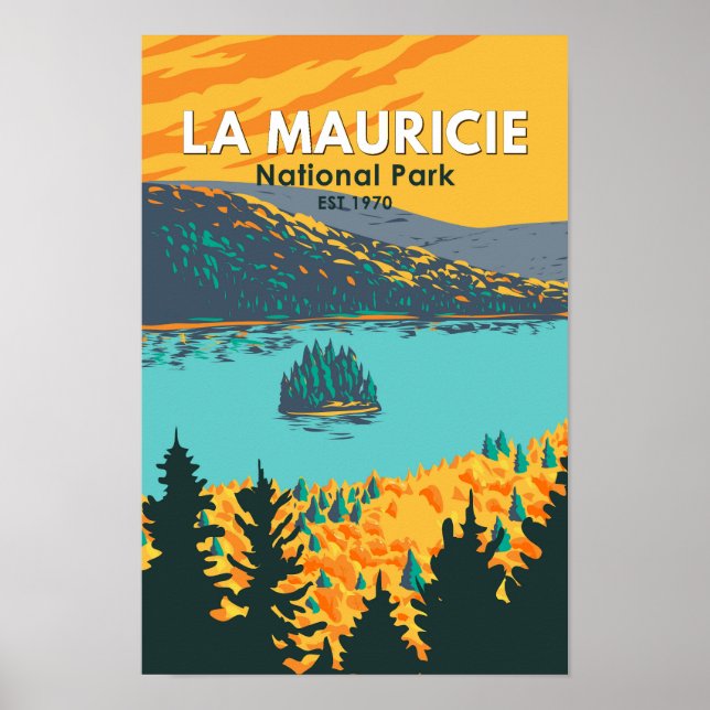 La Mauricie Nationalparkprojekt des Travel Art Vin Poster (Vorne)
