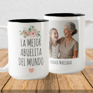 La mejor abuelita del mundo - Benutzerdefiniertes  Zweifarbige Tasse