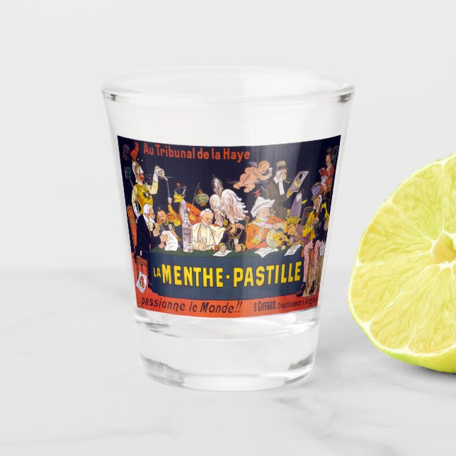 La Menthe Pastille Vintag Shot Glass Schnapsglas (Vorderseite)
