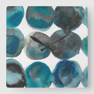 La Mer - Kreise Quadratische Wanduhr