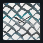 La Mer VI Quadratische Wanduhr<br><div class="desc">La Mer VI durch Chariklia Zarris</div>