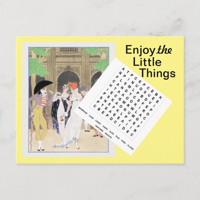 La Merveilleuse au Palais Royal (1921) von Barbier Postkarte (Vorderseite)