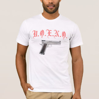 La Monda&Co. weißer UOENO GEWEHR-T - SHIRT