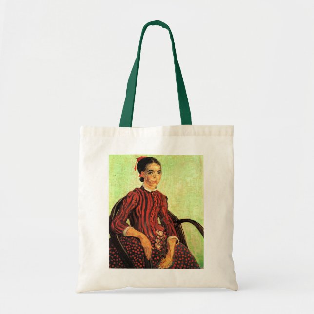La Mousme, Sitz von Vincent van Gogh Tote Bag Tragetasche (Vorne)