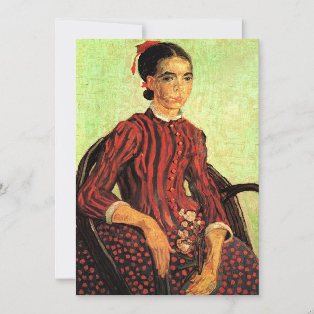 La Mousme, Sitzung von Vincent van Gogh Einladung (Vorderseite)