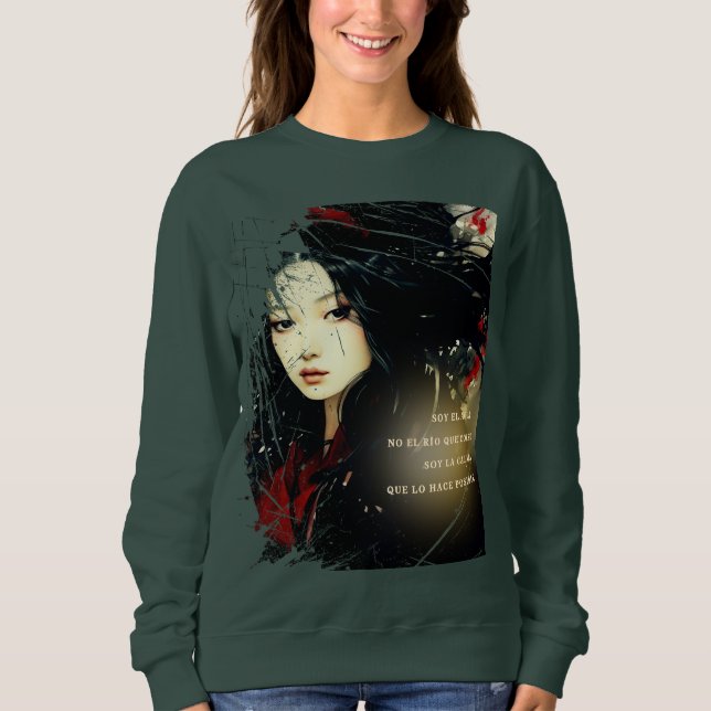 La Mujer del Agua - Arte japonés en tu sudadera Sweatshirt (Vorderseite)