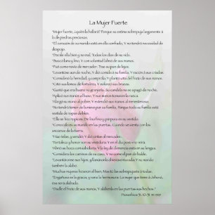 La Mujer Fürte — Proverbios 31:10-31 Kartell Poster