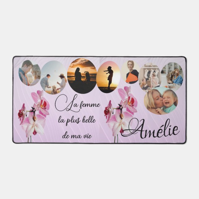  La mujer más bella de mi vida editable  Schreibtischunterlage (Vorderseite)