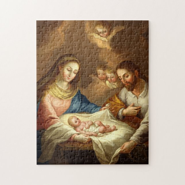 La Natividad von José Campeche Puzzle (Vertikal)