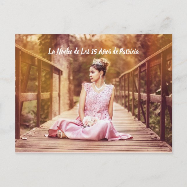 La Noche De los Quince Einladungspostkarte (Vorderseite)