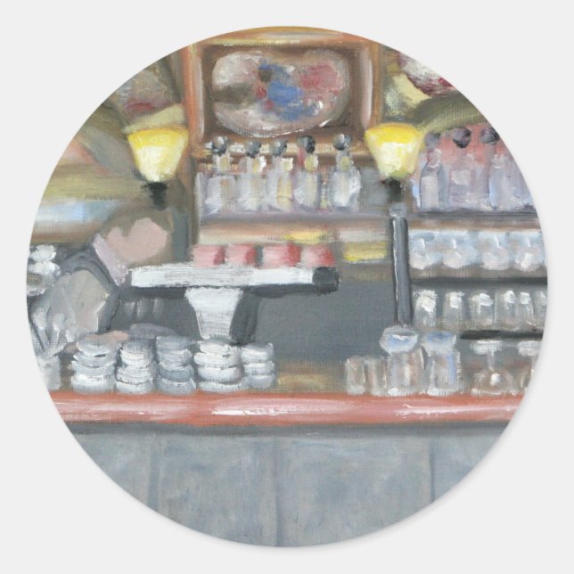 La Palette Café´ Runder Aufkleber (Vorderseite)