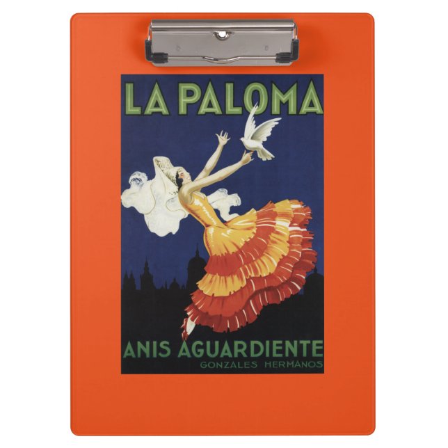 La Paloma - Anis Aguardiente fördernd Klemmbrett (Vorderseite)