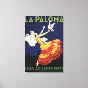 La Paloma - Anis Aguardiente fördernd Leinwanddruck