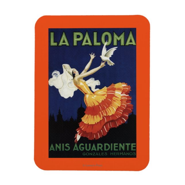 La Paloma - Anis Aguardiente Magnet (Vertikal)
