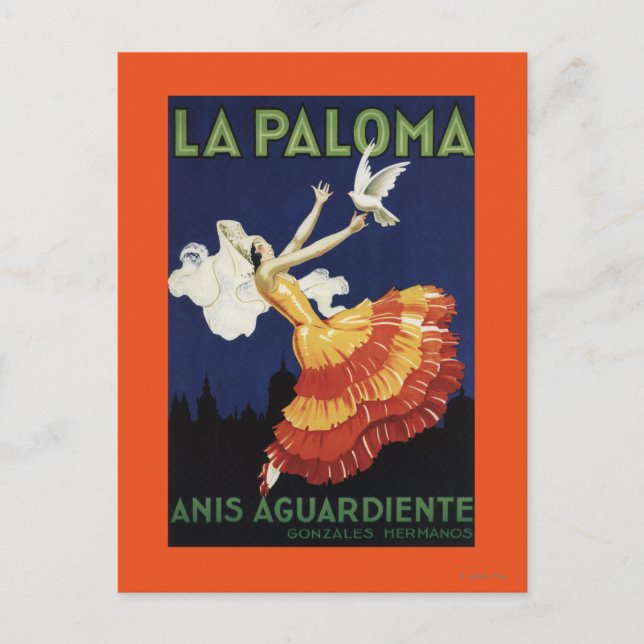 La Paloma - Anis Aguardiente Postkarte (Vorderseite)
