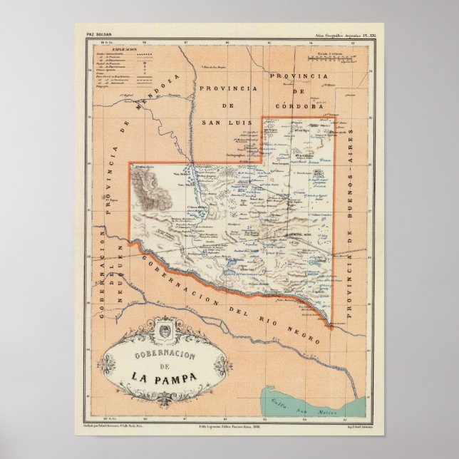 La Pampa, Argentinien Poster (Vorne)