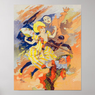 La Pantomime von Jules Cheret Poster