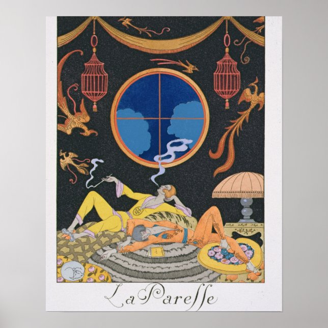 La Paresse, 1924 (pochoir print) Poster (Vorne)