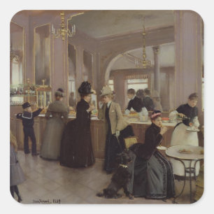 La Patisserie Gloppe Quadratischer Aufkleber