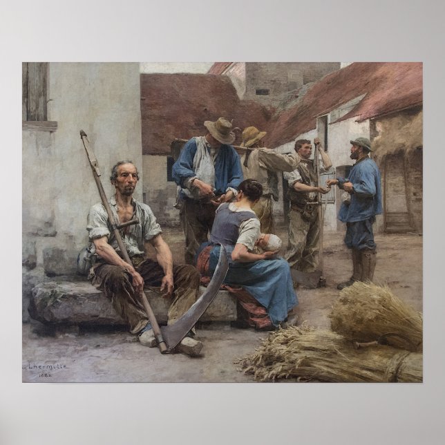 La Paye des Moissonneurs – Lhermitte, 1882 Poster (Vorne)