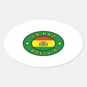 La Paz Bolivia Ovaler Aufkleber