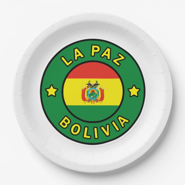 La Paz Bolivia Pappteller (Vorderseite)