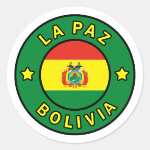 La Paz Bolivia Runder Aufkleber