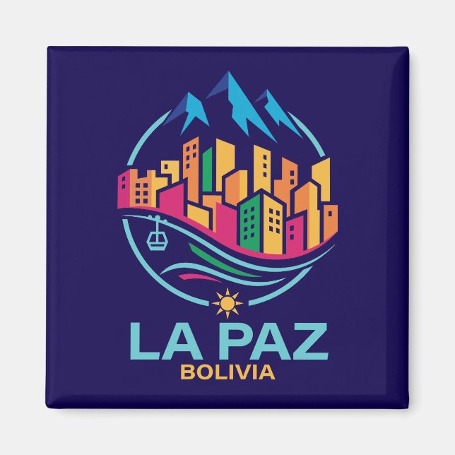 La Paz Bolivia South America Magnet (Vorne)
