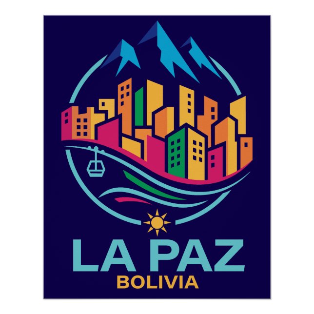 La Paz Bolivia South America Poster (Vorderseite)