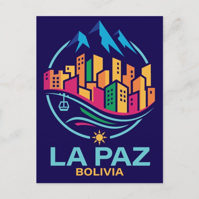 La Paz Bolivia South America Postkarte (Vorderseite)