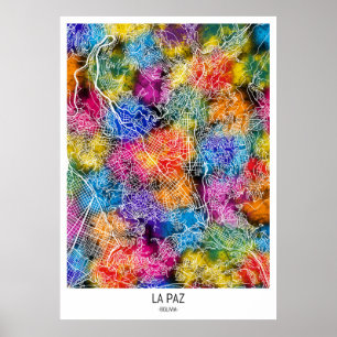La Paz Bolivien City Map Poster