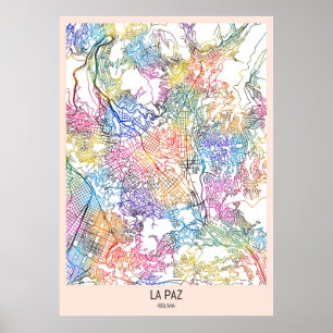 La Paz Bolivien City Map Poster