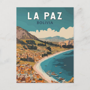 La Paz Bolivien Illustration Kunst, Dichtung und M Postkarte