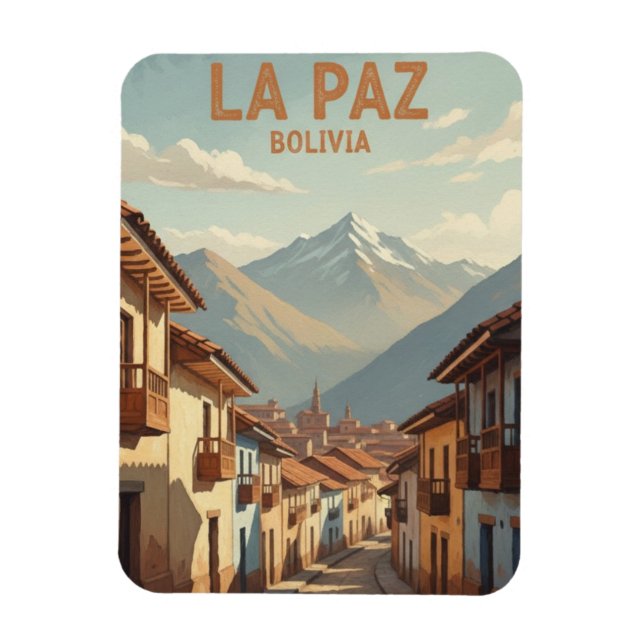 La Paz Bolivien Reise Magnet (Vertikal)