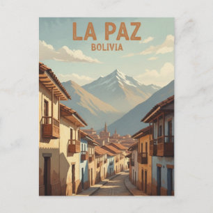 La Paz Bolivien Reise Postkarte