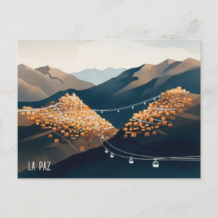 La Paz Bolivien Reise Postkarte