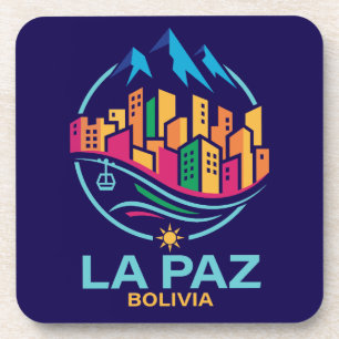 La Paz Bolivien Südamerika Getränkeuntersetzer