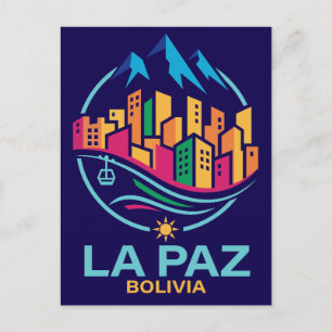 La Paz Bolivien Südamerika Postkarte
