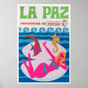 La Paz Kunst Bolivien Reise Poster Druck Retro