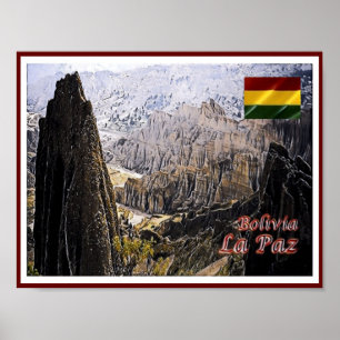 La Paz - Luna Valley - Bolivien - Poster