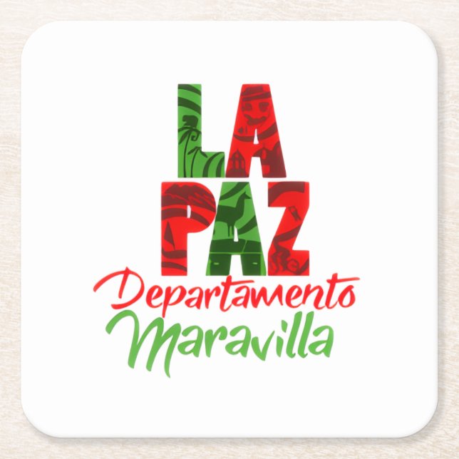 La Paz Souvenir Rechteckiger Pappuntersetzer (Vorderseite)