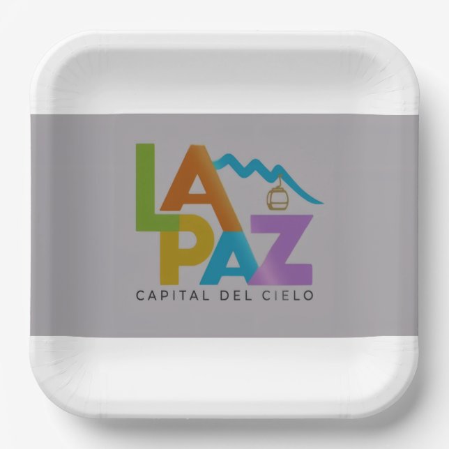 La Paz Stadt des Himmels Pappteller (Vorderseite)