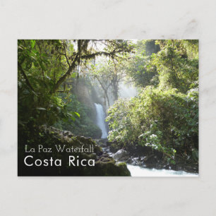 La Paz Wasserfall, Vara Blanca, Costa Rica Postcar Postkarte