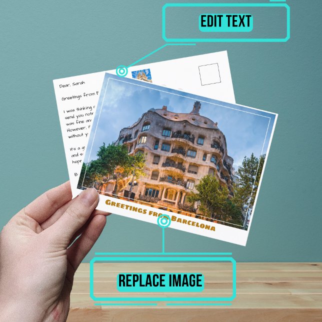 La Pedrera Casa Milà Barcelona Spanien Modernste Postkarte (When you are looking to share your experiences, sending a postcard is a sweet gesture.)