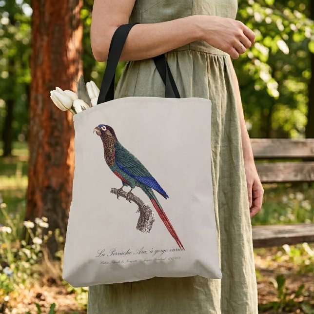 La Perruche Ara, eine Schlucht (The Painted Parakeet, Pyrrhura Picta. Tote Bag)