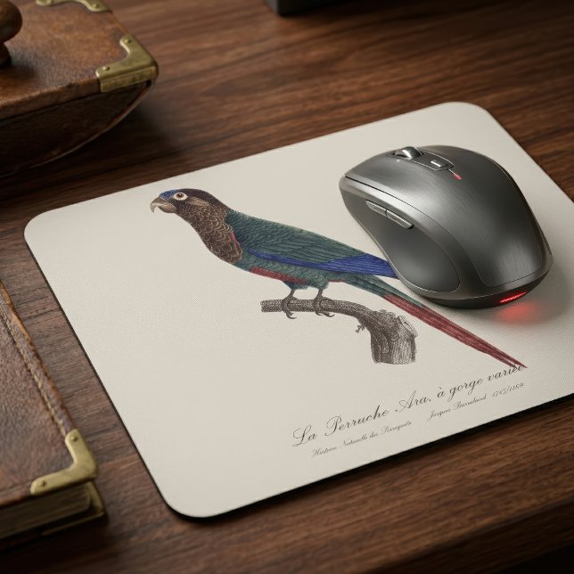 La Perruche Ara, eine Schlucht Mousepad (The Painted Parakeet, Pyrrhura Picta. Mouse Pad)
